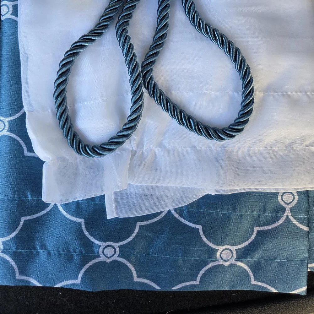 Cambridge Classics 6pc Home Window Panel Set - Blue and White
